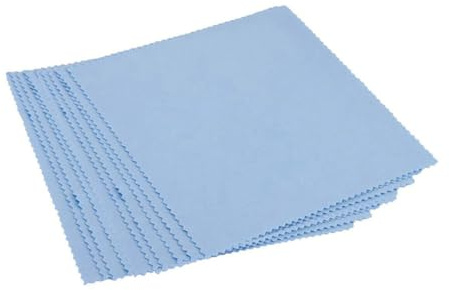 Microfiber Eyeglasses Cleaning Cloths 80pcs Blue Dust Smudge Remover | Portable Cleaning Cloths for Spectacles, No Marks Finish, Lens Care, Camera Screen, Jewelry Polishing