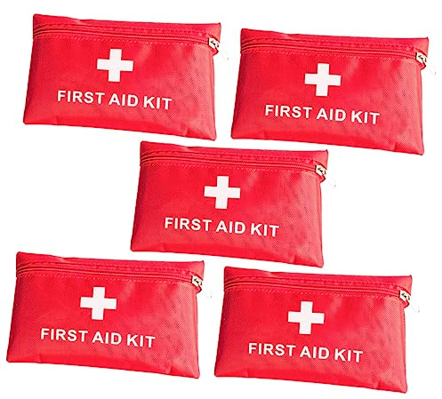 UTHCLO Tragbare Erste Hilfe Tasche 5 Stück 420d Oxfordstoff Kleiner Notfall Organizer 16x11cm Verschleißfest Kompakt Für Outdoor Reisen Wandern Camping
