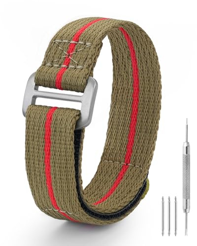 watchdives nylon klockarmband 20 mm 22 mm ersättningsarmband med krok och ögla fästen sportklockarmband