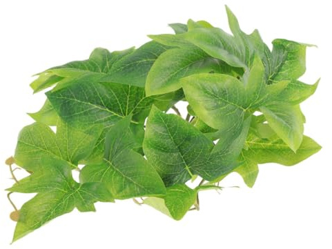 CVUTOVO Plante Suspendue Artificielle pour Reptiles avec Ventouse Décoration Verte Réaliste pour Terrarium De Lézards Caméléons Dragons Barbus Et Tortues Cachette Sûre pour Habitat De Rept