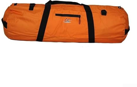 Yuanpgky Large Waterproof Folding Tent Storage Bag with Adjustable Straps and Lockable Keyhole for Camping and Hiking, 300D Oxford Cloth with PU Coating(Orange L)