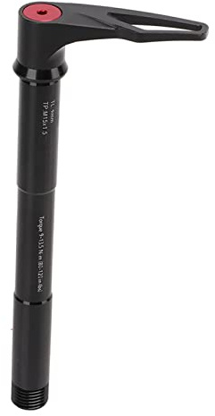 Fockety Leichter Fahrrad-Steckachsen-Schnellspanner für, Gute Verarbeitung, Anwendbare Modelle, M15x1,5 Schwarz (L: 148 mm)
