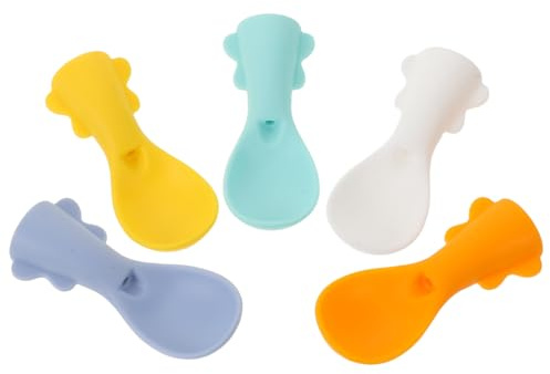Cuillère Bébé Convertisseur pour Sachets 5 Pièces en Plastique | Boîte de Rangement pour Ustensiles de Bébé, Rangement des Ustensiles D'alimentation pour Bébé, Portable