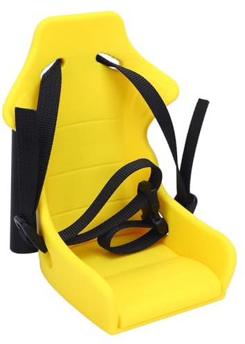 EIMSOAH Fahrrad-Baby-Puppenträger, Faltbar, Verstellbare Riemenlänge, Kunststoff-Puppen-Fahrradsitz Vorne für den Außenbereich, Fördert Fantasievolles Spielen für und Puppen-Enthusiasten (Gelb)