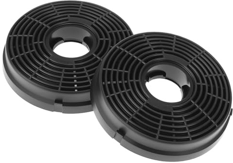 QWORK® 2 Piezas Filtro de Carbón Activado para Campana Extractora – Recambio CBCF002 para Purificación de Aire, Absorbe Humo y Grasa en Modo Recirculación