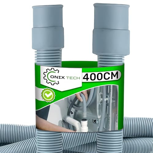 Manguera Lavadora y Lavavajillas Desague Universal 4 m Ø19/22 mm - MADE IN ITALY - Garantía de 5 Años - ONIX TECH
