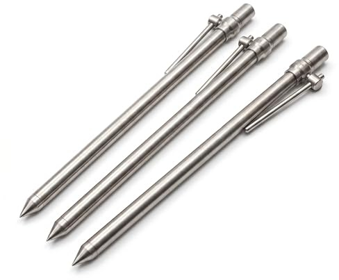 Zite Fishing Edelstahl Banksticks 3er-Set | Teleskopisch & Extrem Stabil | Rostfrei mit T-Bar Einschraubhilfe | Extra Spitze Erdspieße für Harte Böden | Kompatibel mit Bissanzeigern & Rutenauflagen