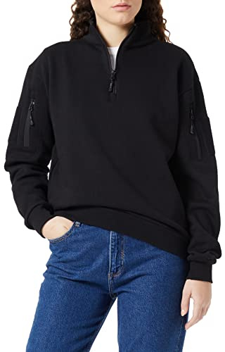 Mil-Tec Tactical Sweatshirt (Unisex) • Pullover mit Zipper • Sweater mit Kragen • Atmungsaktives Sweatshirt Damen & Herren • Warmer Pulli für Arbeit, Freizeit, Outdoor