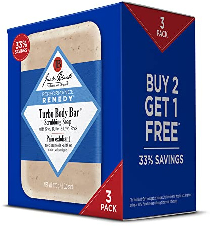 Jack Black - Turbo Body Bar Scrubbing Soap, 6 oz Pack of 3 - Amazon Exclusive