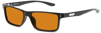 Gunnar Gafas para Videojuegos y Ordenador| Vertex, Color de Montura: Onyx, Tente de Lentes: Ámbar MAX (Bloques 98% de Luz Azul y 100% de UV)| con filtro de Luz Azul | Lente Patentada