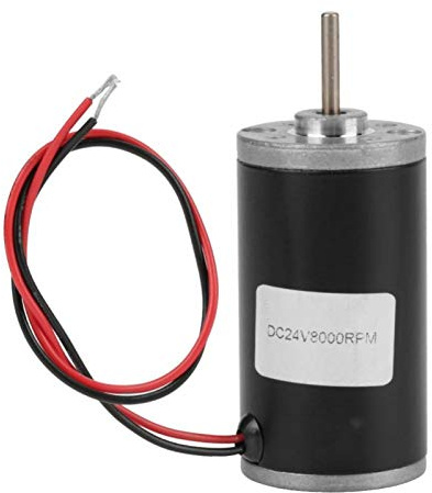 Moteur à courant continu magnétique permanent, moteur de générateur, 31ZY 6V / 12V / 24V 3500-8000rpm moteur à brosse en carbone magnétique permanent à courant continu CW/CCW(24V 8000rpm)