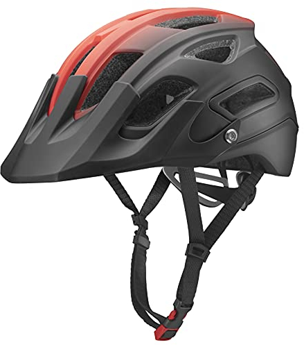 ROCKBROS Cykelhjälm MTB-cykelhjälm för Vuxna MTB Integrerad Helhjälm med Avtagbart Visir för Kvinnor Män PC + EPS M (55-58cm) / L (58-61cm)