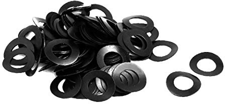 New Lon0167 Rondella elastica curvata a molla in acciaio al carbonio con diametro di 8 mm, 100 pz(8mm Fitting Dia Carbon Steel Compressed Curved Spring Washer 100pcs