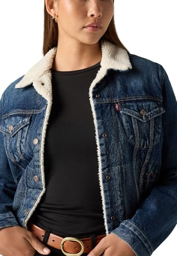 Levi's Original Sherpa Trucker Veste Femme, That New New, XL