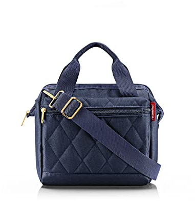 reisenthel allrounder cross rhombus midnight gold – Kleine Crossbody Bag mit abnehmbarem und verstellbarem Schultergurt – Aus wasserabweisendem Material