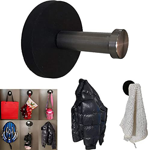 AUXPhome Magnetic Coat Hook Towels Hook Purse Hanger Key Holder, Strong Magnet Hanging for Bag,Coat,Umbrellas,Scarf,Toys, Towels,Cap,Hard hat,Helmet,Cords,Gloves,etc - Hold up to 8 Lbs
