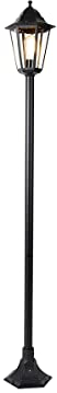 QAZQA - Landhaus I Vintage Smarte Außen-Stehleuchte I Stehlampe I Standleuchte I Lampe I Leuchte schwarz 170 cm inkl. WiFi ST64 - New Orleans Dimmer I Dimmbar I Außenbeleuchtung - Aluminium Länglich -