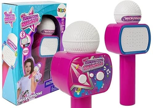 MY MUSIC WORLD KAREOKE MICROPHONE FOR KIDS MY013G. SING LIKE A STAR. BRIGHT AND COLOURFUL LED FLASHING LIGHTS GIRL