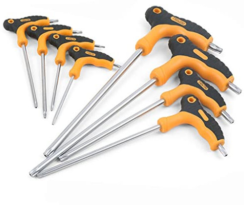 Samnuerly Juego de Llaves Llave Allen Llaves Universales 8 UNIDS Extremo de Bola Llave de Destornillador con Mango en T para Auto Bike Motorycle Reapair Tool (Color : Hexhead)