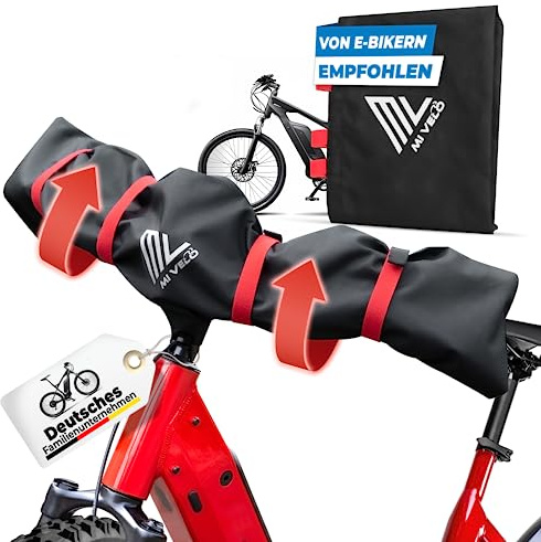 MIVELO 1 housse de protection de guidon pour vélo électrique - Imperméable et robuste - Protection de transport - Housse de vélo pour porte-vélos - Housse de protection contre la pluie pour