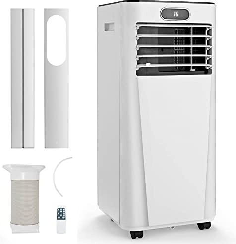 GiantexUK 7000/9000BTU Portable Air Conditioner, 4 in 1 Mobile Air Cooler, Dehumidifier, 2 Speed Cooling Fan, Sleep Mode, 24H Timer & Remote Control (7000 BTU)