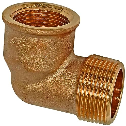 Rotguss Winkel 90° mit IG - AG 1/2 bis 2 Zoll | DVGW Gewindefitting Zubehör > 1/2 (Rohr-Zoll)