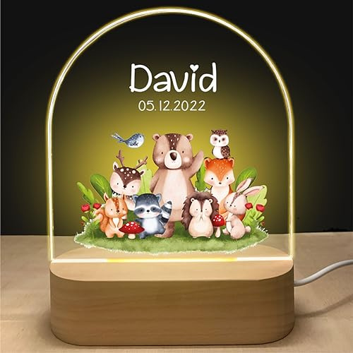 GOMOVING Lampada Notturna Personalizzata con Nome. Luce LED per Camera da letto, Cameretta Bambini, Scrivania. Regali Personalizzati Bambini, Regali Nascita Bimba Natale Lampada,Idea Regalo,Compleanno