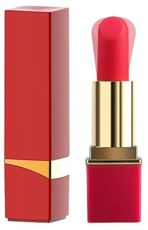 TYDAY Mini Vibrator für Frauen G Punkt Klitoris Stimulation Lippenstift Vibrator Bullet 10 Vibrationsmodi Leise Wasserdicht USB Wiederaufladbar Diskret Reisegröße Vibro Ei Sexspielzeug für Paare (Rot)