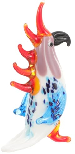NUOBESTY Kristallpapagei Figur Glas Papageiendekoration Für Zuhause Und Büro Desktop Deko Leicht Und Stabil 7.5X5X3 cm