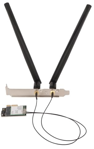 AX210NGW WiFi 6E-Karte mit Bluetooth 5.2, 2,4 G 574 Mbit/s, 5G 2400 Mbit/s Hochgeschwindigkeits-Wireless-Netzwerkkarte, PCIEx1-Schnittstelle, MU MIMO, für Win10, für Win11 (Nicht