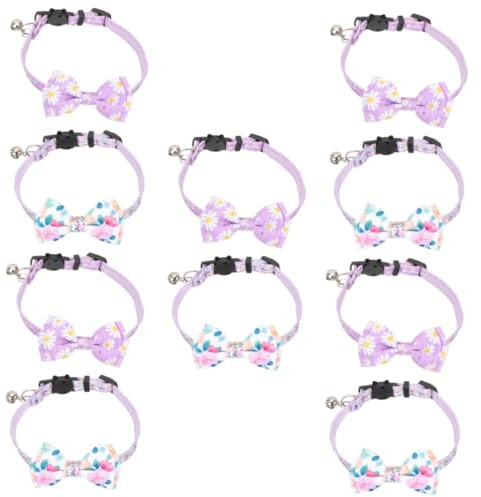 INOOMP 10 STK Haustierhalsband welpenhalsband Hunde Katzenhalsbänder kleine Hundehalsbänder dekoratives Katzenhalsband dekoratives Hundehalsband Sanft Krawatte Schleife Plastik