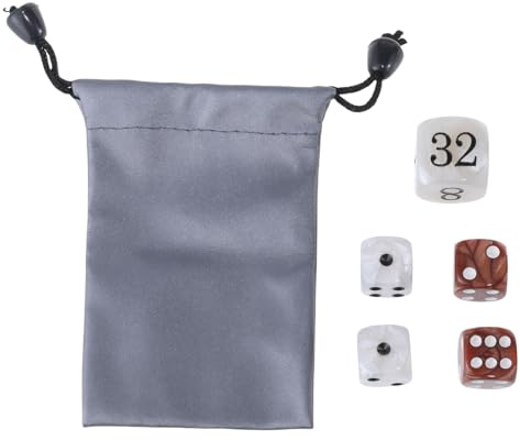 KASFDBMO Set di dadi classici di perle per backgammon acrilici accessori da gioco eleganti dadi perlati set per gli appassionati di gioco