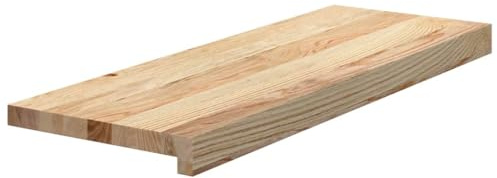 vidaXL Peldaños de escalera 4 uds madera maciza 70x30x2 cm, peldaño de escalera, peldaño de escalera de roble, alféizar de ventana