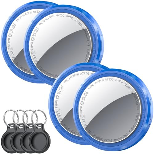 Item Finder Bluetooth, Air Tracker Tag, Key Finder Locator (Dark Blue (4 Pack))