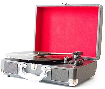 CAFIEDR Tocadiscos de Vinilo Tocadiscos con Bluetooth Tocadiscos Retro eléctrico LP Estilo Europeo Sala de Estar Hogar Antiguo Pequeño Grabador de Audio portátil