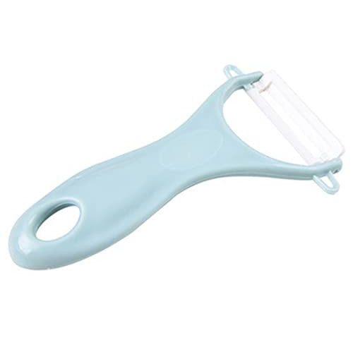 ETZRYSYB Pelapatate da cucina in ceramica con lama affettatrice per verdure (blu)