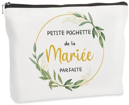 WRNZL Cadeau Mariage pour Mariee Mariage Accessoires Fête Mariage Cadeau pour Femme Jour de Son Mariage Idée Original Trousse Maquillage