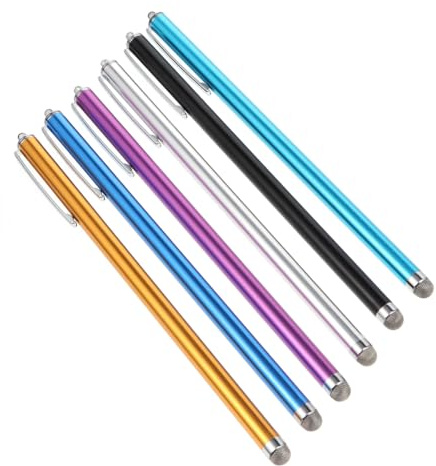 6 Piezas Punteros Táctiles de Sensibilidad para Dispositivos de Pantalla Táctil Lápiz de Capacitivo Reemplazable para Tablets y Smartphones Colores