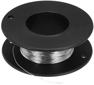 sourcing map Calibre 28/0,32 mm nicromo 80 Cr20Ni80 alambre de resistencia de calefacción de alta temperatura para reparación de componentes electrónicos, color negro
