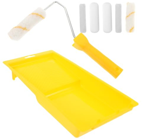Didiseaon Paint Rollers Portable Holder Tray Kit for Wall Cabinet Roller Painting House Supplies Drywall