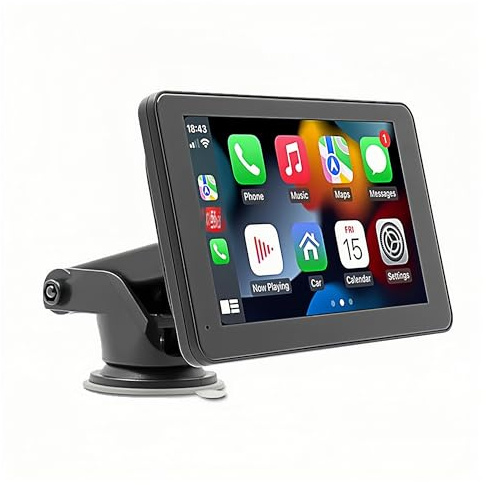 Tablette de Voiture Écran Tactile stéréo sans Fil de 7 Pouces Compatible avec Carplay et Android Auto