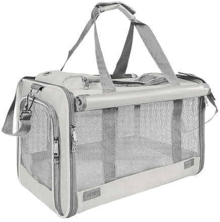 Katzentransportbox – Kapazität bis zu 9 kg Schultergurt Lufttransportbox | Katzentransport | für Motorrad, Camping, Flugzeug, Auto, Tierarzt und Abenteuer im Freien