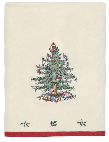 Spode Badetuch, weiches und saugfähiges Baumwollhandtuch, Weihnachtsbaum-Kollektion