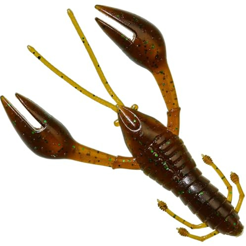 Gunki Hourra Craw 10cm 9,4g - 6 Gummikrebse, Gunki Farben:Pumpkin Green Flake