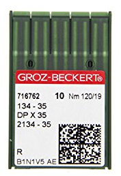Groz-Beckert 10er Packung Nähnadeln (Ganzes Sortiment) (Auswahl) (134-35 | Rundkolben und Rundspitze | Nm. 120/19)