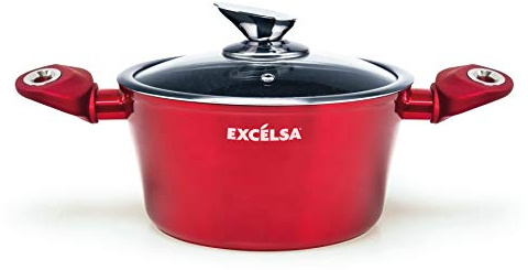 Excelsa Phoenix Casseruola 2 Manici Antiaderente, Diametro 20 cm, Alluminio Forgiato