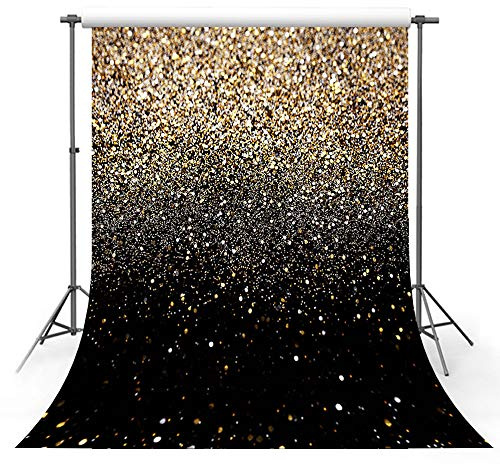 Gold Glitzer Punkt Schwarz Prom Hintergrund Sternenhimmel Glänzend Abstrakt Foto Hintergrund Kind Geburtstag Party Banner Hochzeit Fotografie Studio Requisiten
