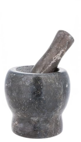 Kinghoff KH-3337 - Mortero de granito con mazo (10 cm de diámetro)