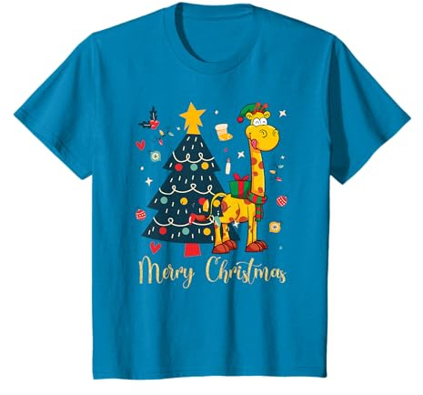 Sapin De Noël Animal D'Afrique Cadeau Pour Noël Girafe T-Shirt