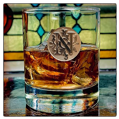 KolbergGlas HandMade - 3D Sandgestrahltes WhiskyGlas mit Relief Monogramm N